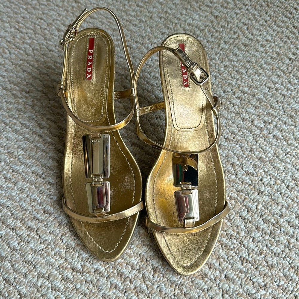 Prada - Gold Sandals
